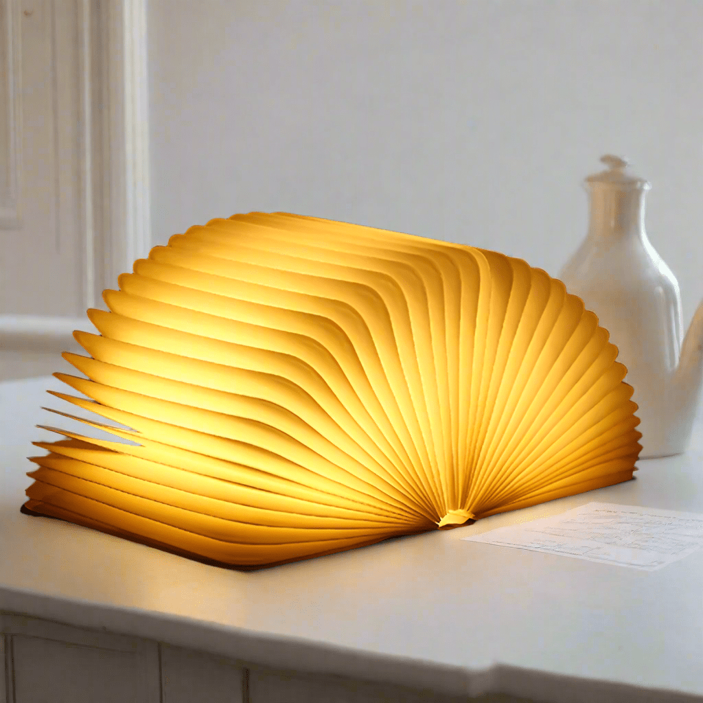 Lampa Stołowa w Kształcie Książki z Funkcją Ściemniania i Ładowaniem USB
