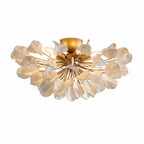 Lampa Sufitowa Art Deco z Ceramicznymi Płatkami Kwiatów