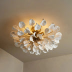 Lampa Sufitowa Art Deco z Ceramicznymi Płatkami Kwiatów