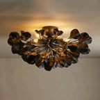 Lampa Sufitowa Art Deco z Ceramicznymi Płatkami Kwiatów