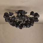 Lampa Sufitowa Art Deco z Ceramicznymi Płatkami Kwiatów