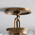 Lampa Sufitowa Art Deco z Kloszem Kula w Stylu Retro