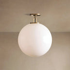 Lampa Sufitowa Art Deco z Kloszem Kula w Stylu Retro