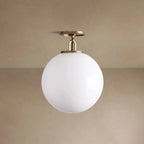 Lampa Sufitowa Art Deco z Kloszem Kula w Stylu Retro