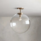 Lampa Sufitowa Art Deco z Kloszem Kula w Stylu Retro