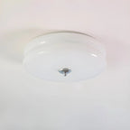 Lampa Sufitowa Art Deco z Okrągłym Kloszem w Stylu Vintage