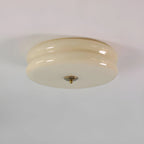 Lampa Sufitowa Art Deco z Okrągłym Kloszem w Stylu Vintage
