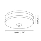 Lampa Sufitowa Art Deco z Okrągłym Kloszem w Stylu Vintage