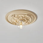 Lampa Sufitowa Art Deco z Ozdobną Rozetą Sufitową