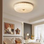 Lampa Sufitowa Art Deco z Ryflowanym Kloszem Szklanym