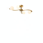 Lampa Sufitowa Art Deco z Zakrzywionymi Ramionami i Kulami Opal ##POS:1##