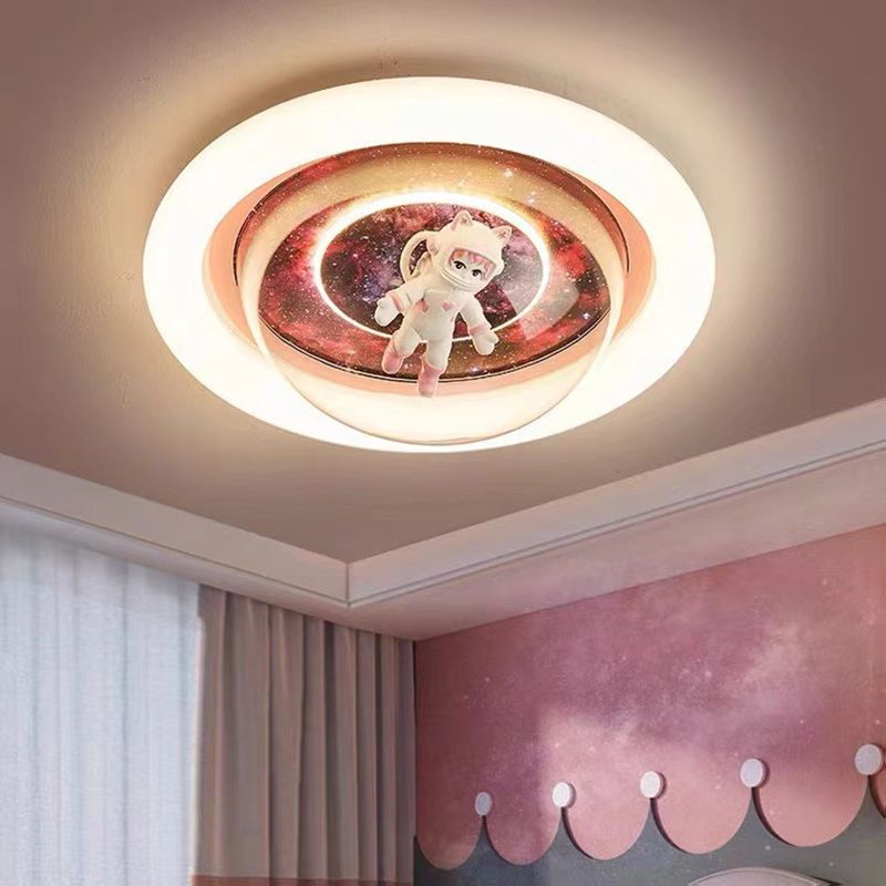 Lampa Sufitowa do Pokoju Dziecięcego Modern z Figurką Astronauty