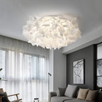 Lampa Sufitowa Glamour z Dekoracyjnymi Płatkami Kwiatów Flush Mount