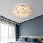 Lampa Sufitowa Glamour z Dekoracyjnymi Płatkami Kwiatów Flush Mount