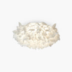 Lampa Sufitowa Glamour z Dekoracyjnymi Płatkami Kwiatów Flush Mount