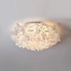 Lampa Sufitowa Glamour z Dekoracyjnymi Płatkami Kwiatów Flush Mount