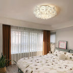 Lampa Sufitowa Glamour z Dekoracyjnymi Płatkami Kwiatów Flush Mount