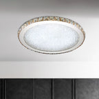 Lampa Sufitowa Glamour z Kryształami i Okrągłą Konstrukcją