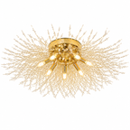 Lampa Sufitowa Glamour z Kryształami w Kształcie Dmuchawca