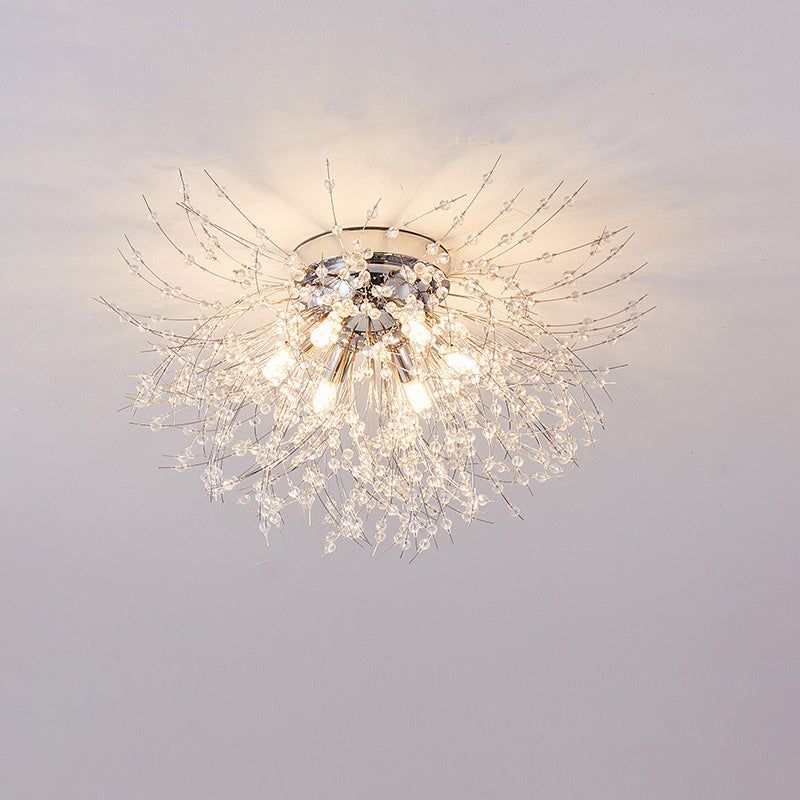 Lampa Sufitowa Glamour z Kryształami w Kształcie Dmuchawca ##POS:15##
