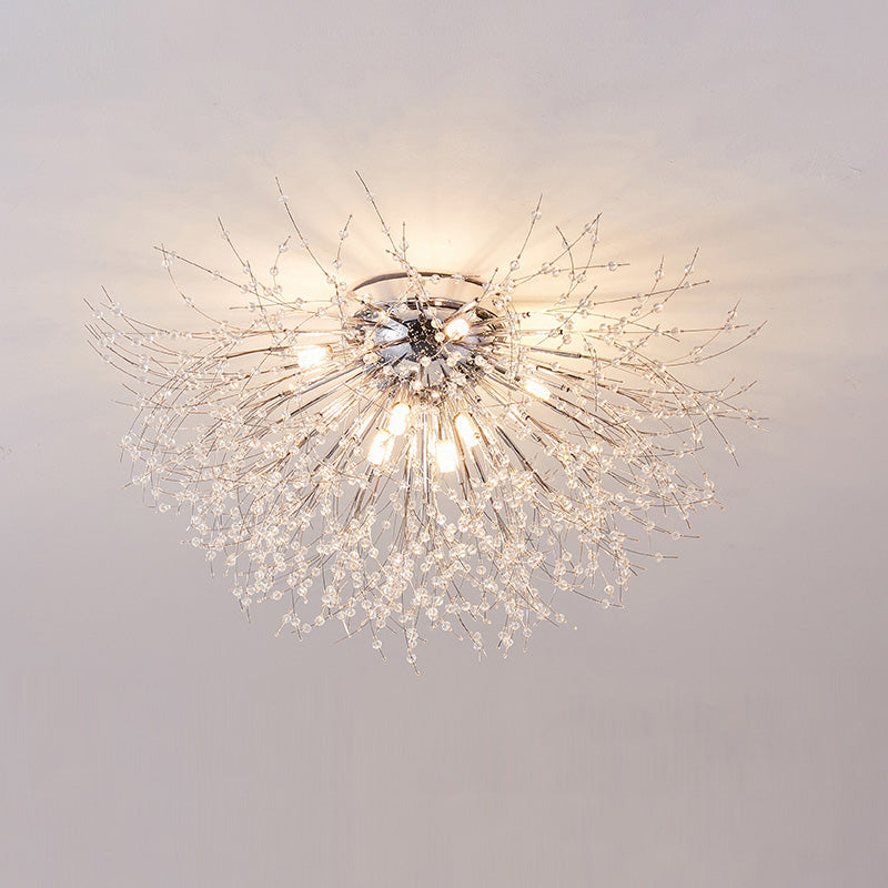 Lampa Sufitowa Glamour z Kryształami w Kształcie Dmuchawca ##POS:17##