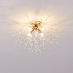 Lampa Sufitowa Glamour z Kryształami w Kształcie Dmuchawca