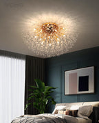 Lampa Sufitowa Glamour z Kryształami w Kształcie Dmuchawca
