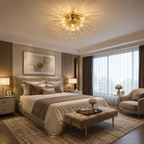 Lampa Sufitowa Glamour z Kryształami w Kształcie Dmuchawca