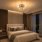 Lampa Sufitowa Glamour z Kryształami w Kształcie Dmuchawca