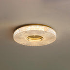 Lampa Sufitowa Glamour z Okrągłym Kloszem Akrylowym i Zintegrowanym LED