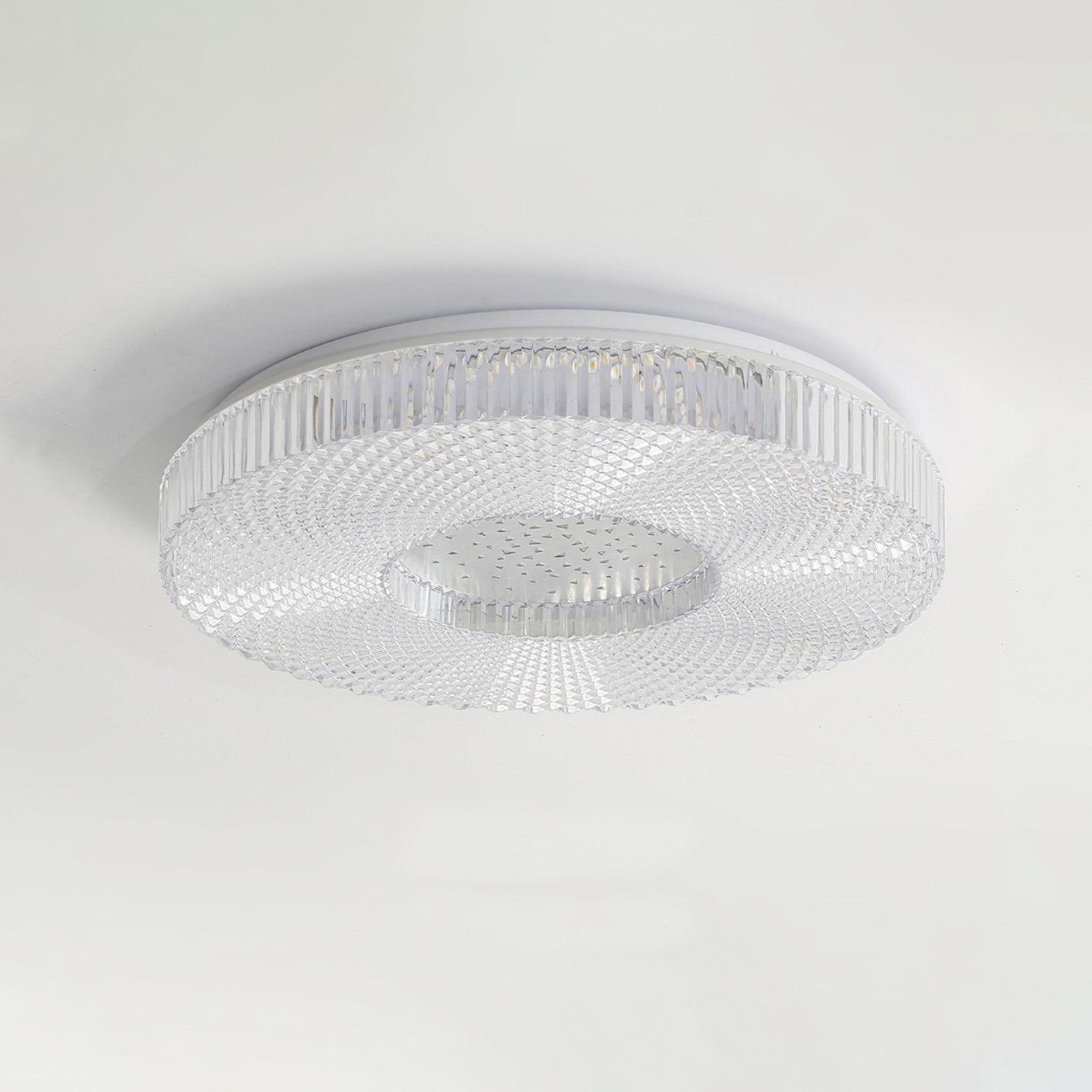 Lampa Sufitowa Glamour z Okrągłym Kloszem Akrylowym i Zintegrowanym LED