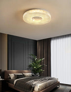 Lampa Sufitowa Glamour z Okrągłym Kloszem Akrylowym i Zintegrowanym LED