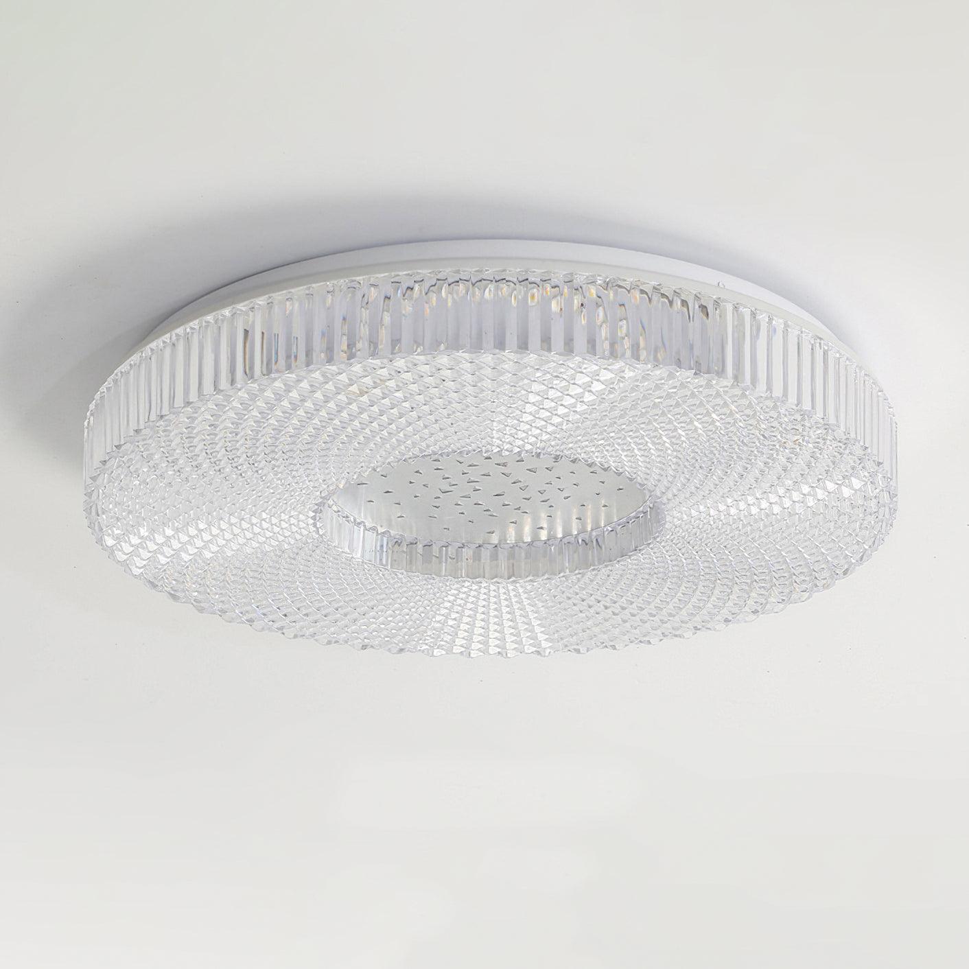 Lampa Sufitowa Glamour z Okrągłym Kloszem Akrylowym i Zintegrowanym LED
