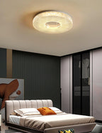 Lampa Sufitowa Glamour z Okrągłym Kloszem Akrylowym i Zintegrowanym LED