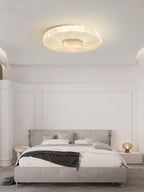 Lampa Sufitowa Glamour z Okrągłym Kloszem Akrylowym i Zintegrowanym LED