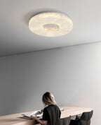 Lampa Sufitowa Glamour z Okrągłym Kloszem Akrylowym i Zintegrowanym LED