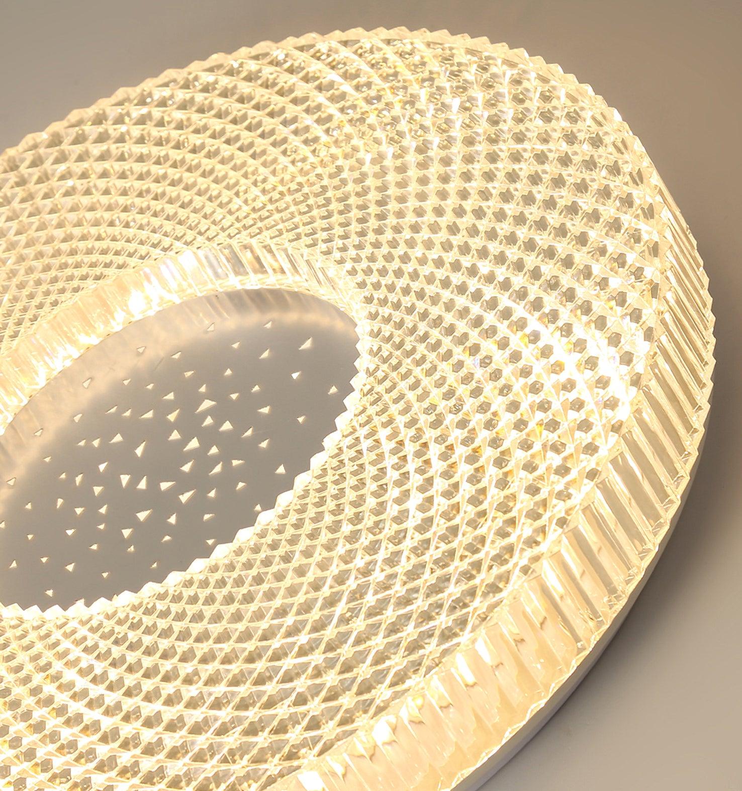 Lampa Sufitowa Glamour z Okrągłym Kloszem Akrylowym i Zintegrowanym LED