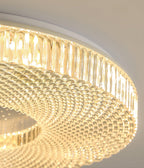 Lampa Sufitowa Glamour z Okrągłym Kloszem Akrylowym i Zintegrowanym LED