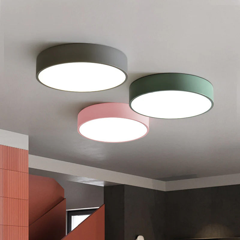 Lampa Sufitowa Minimalistyczna Okrągła Plafon z Wbudowanym LED