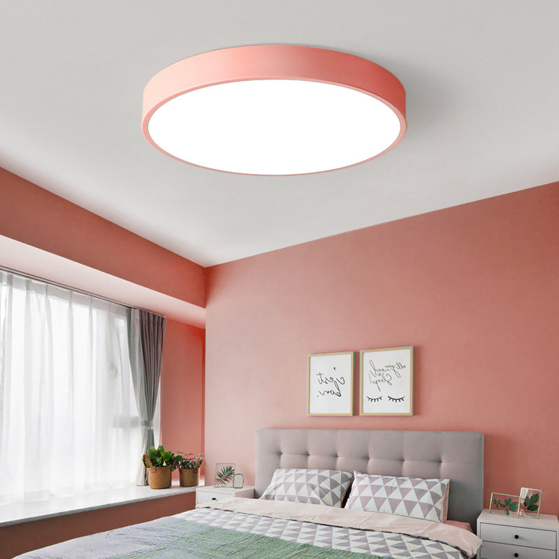 Lampa Sufitowa Minimalistyczna Okrągła Plafon z Wbudowanym LED