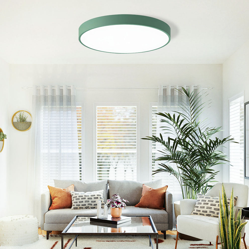 Lampa Sufitowa Minimalistyczna Okrągła Plafon z Wbudowanym LED
