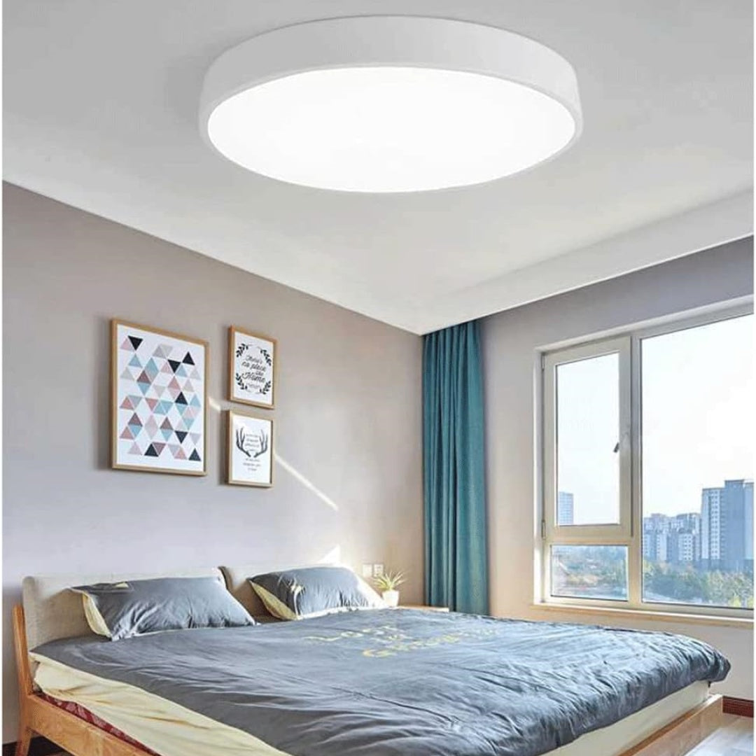 Lampa Sufitowa Minimalistyczna Okrągła Plafon z Wbudowanym LED