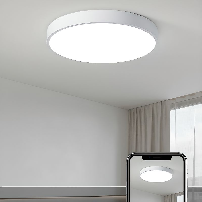 Lampa Sufitowa Minimalistyczna Okrągła Plafon z Wbudowanym LED