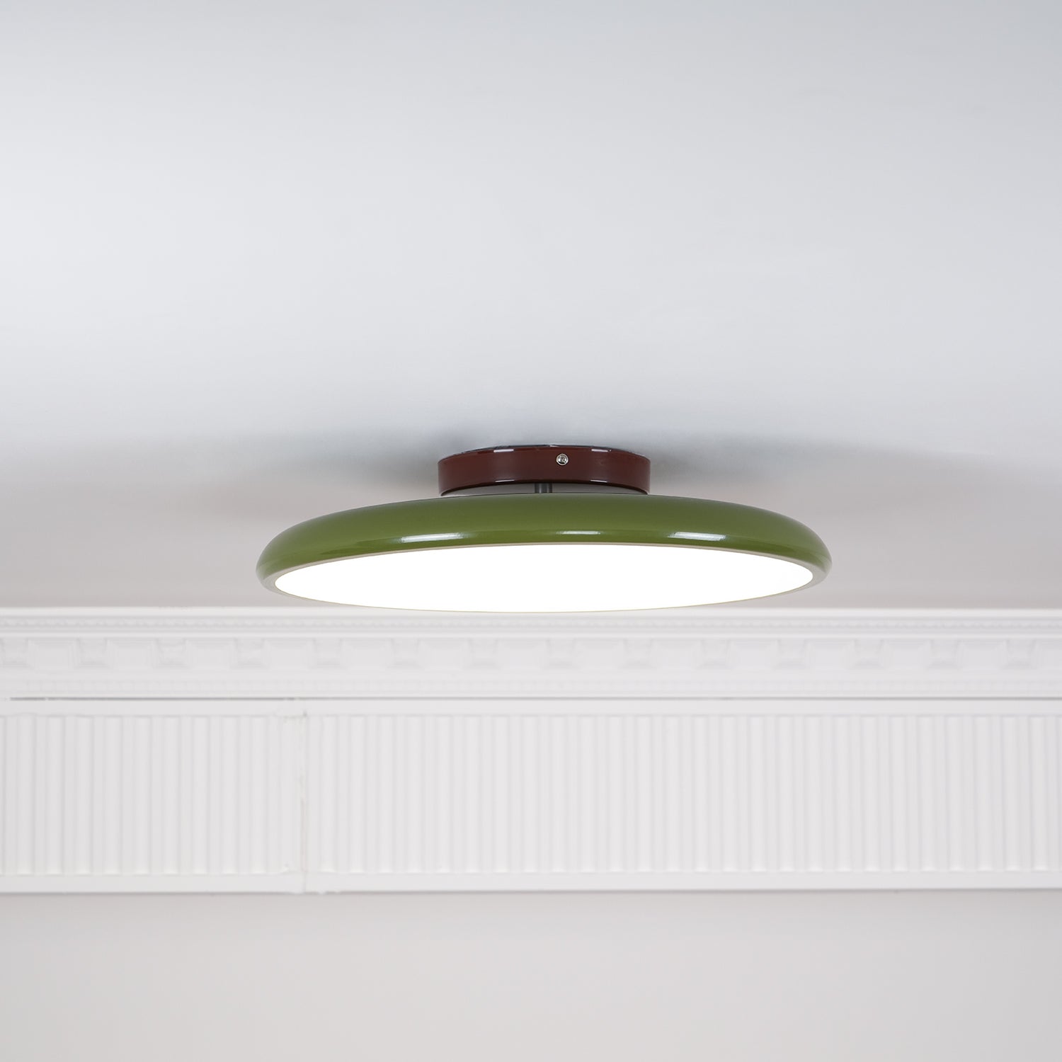 Lampa Sufitowa Minimalistyczna Okrągła z Obrotową Głowicą i Pilotem