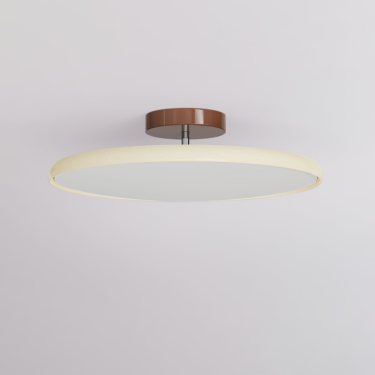 Lampa Sufitowa Minimalistyczna Okrągła z Obrotową Głowicą i Pilotem