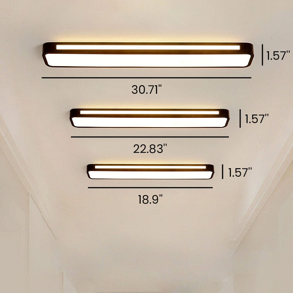 Lampa Sufitowa Minimalistyczna Skandynawska Prostokątna LED
