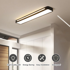Lampa Sufitowa Minimalistyczna Skandynawska Prostokątna LED
