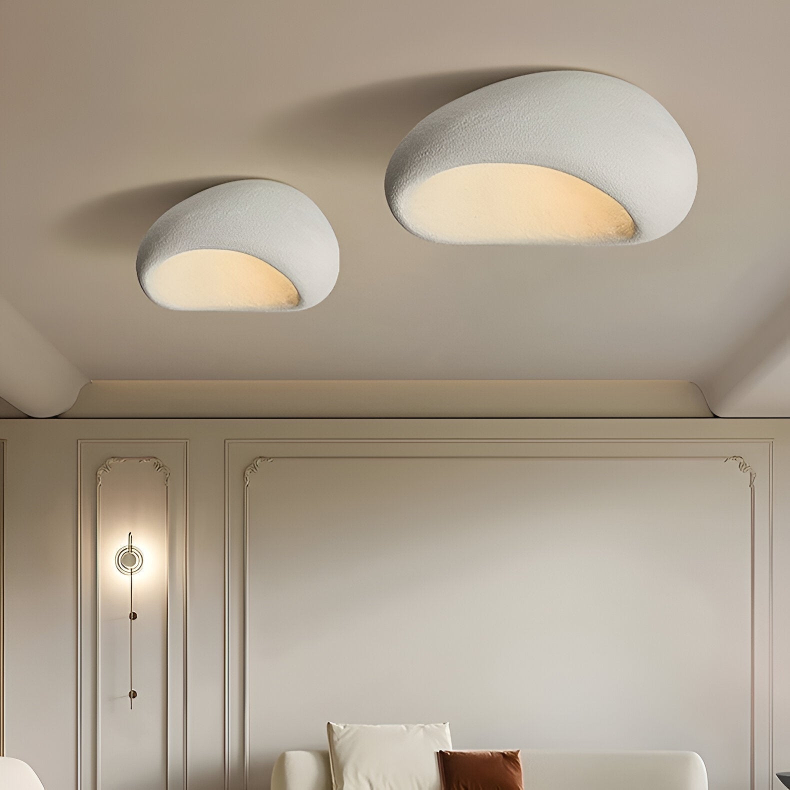 Lampa Sufitowa Minimalistyczna w Stylu Wabi Sabi z Organiczną Formą