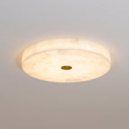 Lampa Sufitowa Minimalistyczna z Alabastrem i Okrągłą Kloszem
