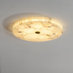 Lampa Sufitowa Minimalistyczna z Alabastrem i Okrągłą Kloszem